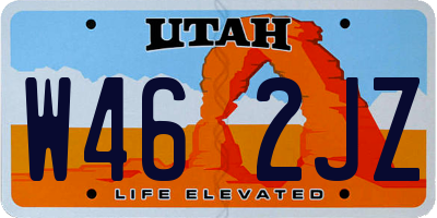 UT license plate W462JZ