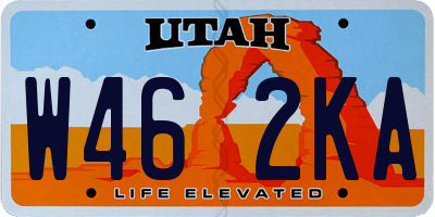 UT license plate W462KA