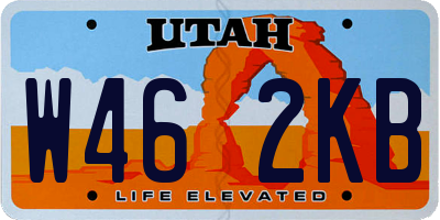 UT license plate W462KB