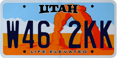 UT license plate W462KK