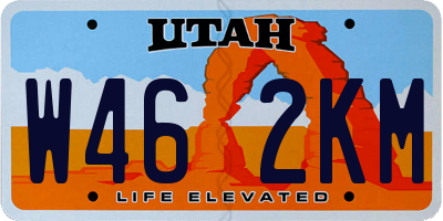 UT license plate W462KM