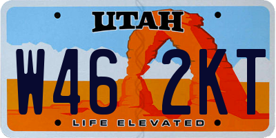 UT license plate W462KT