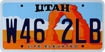 UT license plate W462LB