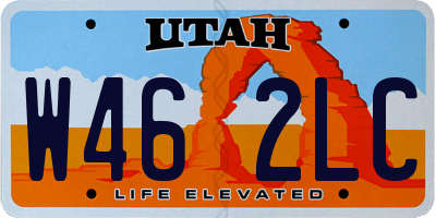 UT license plate W462LC