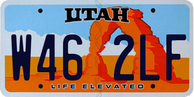 UT license plate W462LF