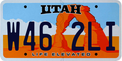 UT license plate W462LI