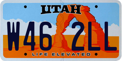 UT license plate W462LL