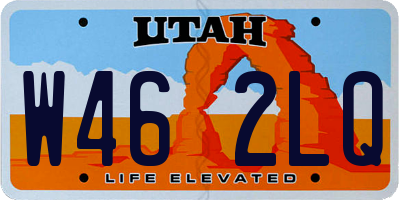 UT license plate W462LQ