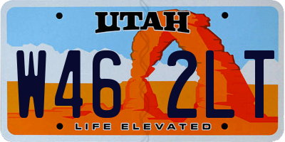 UT license plate W462LT