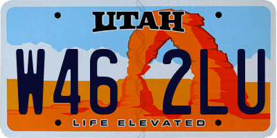 UT license plate W462LU