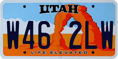 UT license plate W462LW