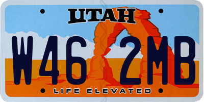UT license plate W462MB