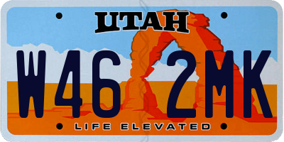UT license plate W462MK