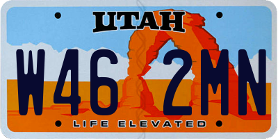 UT license plate W462MN