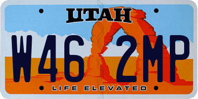 UT license plate W462MP