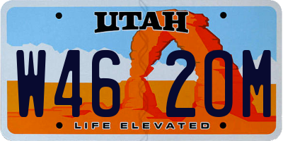 UT license plate W462OM