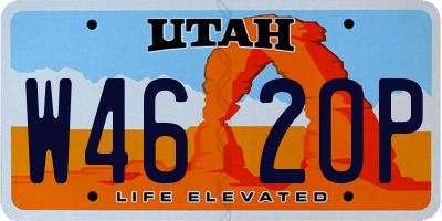 UT license plate W462OP