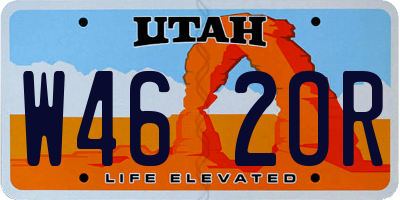UT license plate W462OR