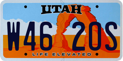 UT license plate W462OS