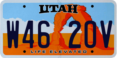 UT license plate W462OV