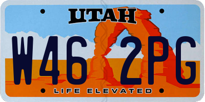 UT license plate W462PG