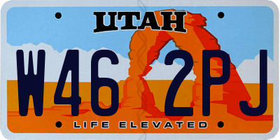 UT license plate W462PJ