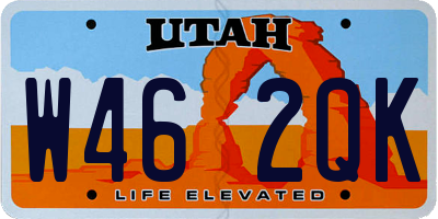 UT license plate W462QK