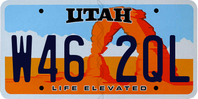 UT license plate W462QL