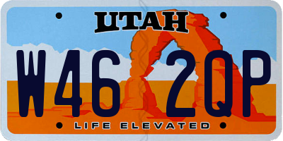 UT license plate W462QP