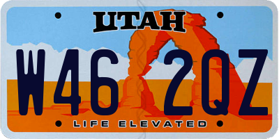 UT license plate W462QZ