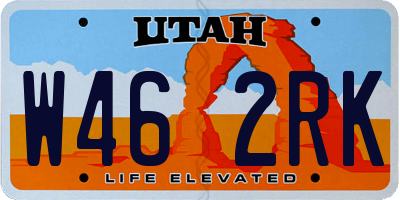 UT license plate W462RK