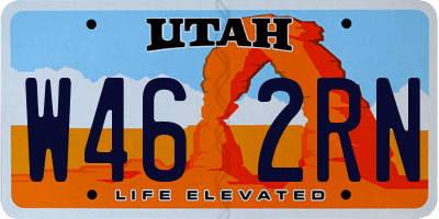 UT license plate W462RN