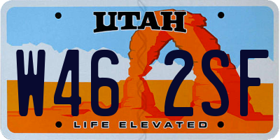 UT license plate W462SF