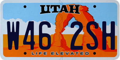 UT license plate W462SH