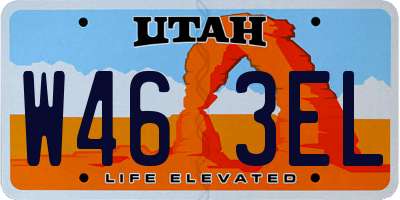 UT license plate W463EL