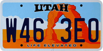 UT license plate W463EO