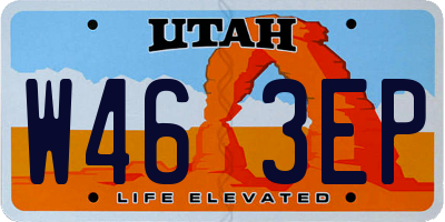 UT license plate W463EP