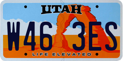 UT license plate W463ES