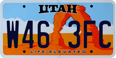 UT license plate W463FC