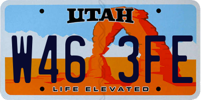 UT license plate W463FE