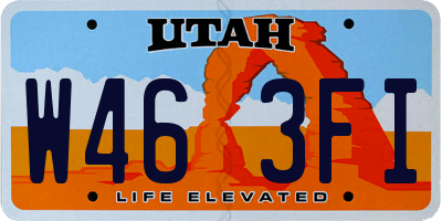 UT license plate W463FI