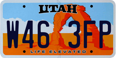 UT license plate W463FP