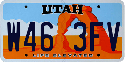 UT license plate W463FV