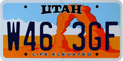 UT license plate W463GF