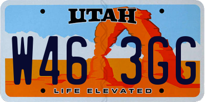 UT license plate W463GG