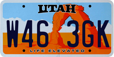 UT license plate W463GK