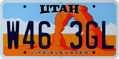 UT license plate W463GL