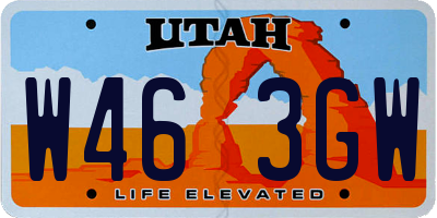 UT license plate W463GW
