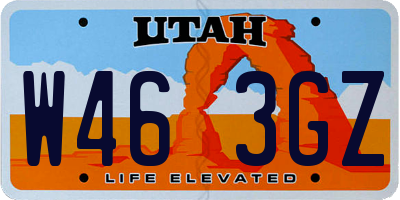 UT license plate W463GZ