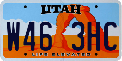 UT license plate W463HC